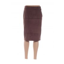DIANE LAURY - Jupe mi-longue marron en polyester - Femme - Taille 38 - Modz