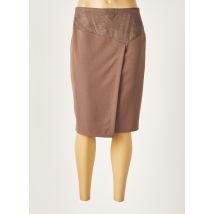 TERRE DE FÉES - Jupe mi-longue marron en polyester - Femme - Taille 50 - Modz