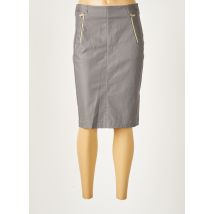 WEINBERG - Jupe mi-longue gris en polyurethane - Femme - Taille 40 - Modz