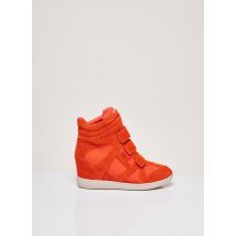 SKECHERS - Baskets orange en cuir pour femme - Taille 35 - Modz