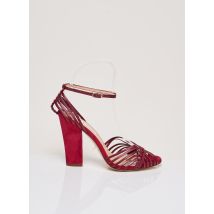 L.K BENETT - Sandales/Nu pieds rouge en cuir - Femme - Taille TU - Modz