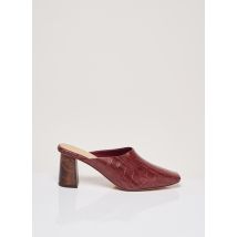 MARI GIUDICELLI - Mules/Sabots rouge en cuir - Femme - Taille 36 - Modz