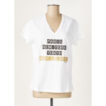 KAPITALES - T-shirt blanc en coton - Femme - Taille 40 - Modz