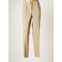 ELENA MIRO - Pantalon slim beige en coton - Femme - Taille 46 - Modz