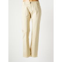 EVALINKA - Pantalon droit beige en coton - Femme - Taille 42 - Modz