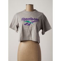 REEBOK - T-shirt gris en coton - Femme - Taille 34 - Modz