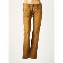 FREEMAN T.PORTER - Pantalon slim marron en coton - Femme - Taille W24 - Modz