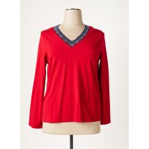 MALOKA - T-shirt rouge en viscose - Femme - Taille 42 - Modz