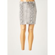 MISS JUSTING - Jupe courte gris en coton - Femme - Taille 36 - Modz
