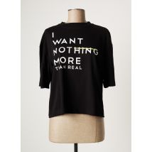 HIDNANDER - T-shirt noir en coton - Femme - Taille 36 - Modz