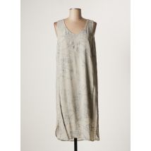 LAUREN VIDAL - Robe courte gris en viscose - Femme - Taille 40 - Modz