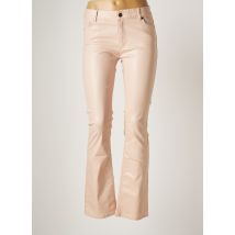 LAUREN VIDAL - Pantalon droit rose en coton - Femme - Taille 42 - Modz