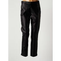 SIGNE NATURE - Pantalon droit noir en polyurethane - Femme - Taille 38 - Modz