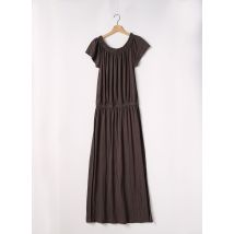JUVIA - Robe longue marron en coton - Femme - Taille 32 - Modz