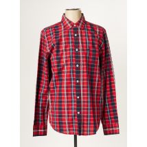 MUSTANG - Chemise manches longues rouge en coton - Homme - Taille M - Modz