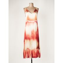 ELEONORA AMADEI - Robe longue orange en viscose - Femme - Taille 38 - Modz