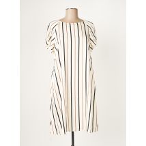 ELEONORA AMADEI - Robe mi-longue beige en viscose - Femme - Taille 36 - Modz
