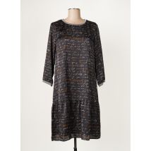DIVAS - Robe mi-longue noir en polyester - Femme - Taille 40 - Modz