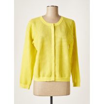 PAUL KA - Gilet manches longues jaune en coton - Femme - Taille 38 - Modz