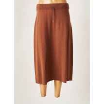 FABIANA FILIPPI - Jupe longue marron en laine vierge - Femme - Taille 38 - Modz