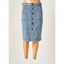 JACOB COHEN - Jupe mi-longue bleu en coton - Femme - Taille W26 - Modz