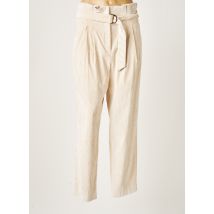 PESERICO - Pantalon chino beige en coton - Femme - Taille 44 - Modz