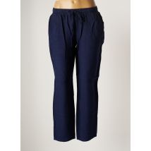 MARIE LA LUNE - Pantalon droit bleu en lin - Femme - Taille 36 - Modz