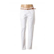 MINSK - Pantalon casual blanc en coton pour femme - Taille 44 - Modz