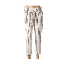 MINSK - Pantalon 7/8 beige en polyester - Femme - Taille 36 - Modz