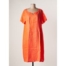 KOKOMARINA - Robe mi-longue orange en lin pour femme - Taille 40 - Modz