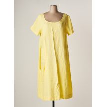 KOKOMARINA - Robe mi-longue jaune en lin pour femme - Taille 40 - Modz