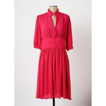 TWISTER - Robe mi-longue rose en polyester - Femme - Taille 40 - Modz