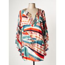 ORNA FARHO - Tunique manches longues orange en polyester - Femme - Taille 42 - Modz