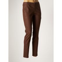 HOPPY - Pantalon slim marron en lyocell - Femme - Taille TU - Modz