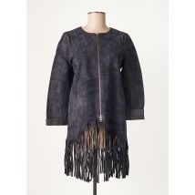 MINIMUM - Manteau long bleu en cuir - Femme - Taille 36 - Modz