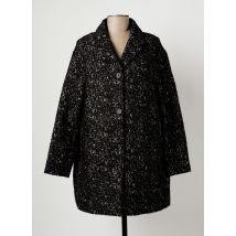 ONE STEP - Manteau long noir en coton pour femme - Taille 42 - Modz