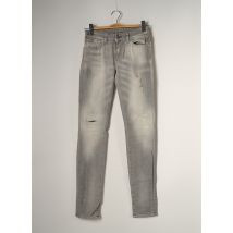 MELTIN'POT - Pantalon slim gris en coton - Femme - Taille W26 - Modz