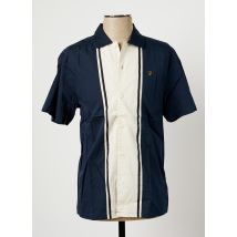 FARAH - Chemise manches courtes bleu en coton pour homme - Taille XS - Modz