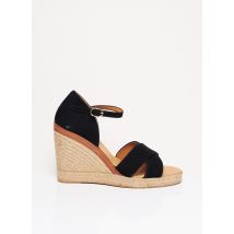 SARENZA - Espadrilles noir en cuir - Femme - Taille 41 - Modz