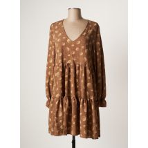 JUBYLEE - Robe mi-longue marron en viscose - Femme - Taille 36 - Modz