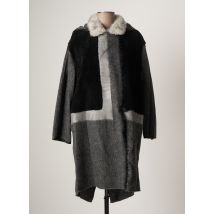 LIVEN - Manteau long noir en laine - Femme - Taille 38 - Modz