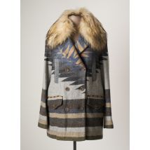 BAZAR DELUXE - Manteau long gris en laine - Femme - Taille 38 - Modz