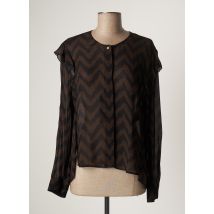 LUISA CERANO - Chemisier marron en viscose - Femme - Taille 38 - Modz