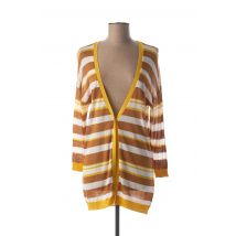 MIA SOANA - Gilet manches longues marron en viscose - Femme - Taille 38 - Modz