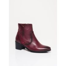 FUGITIVE BY FRANCESCO ROSSI - Bottines/Boots rouge en cuir pour femme - Taille 36 - Modz