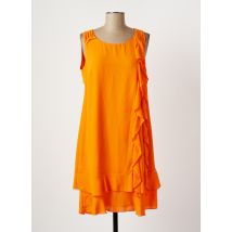 AMELIE & AMELIE - Robe mi-longue orange en polyester - Femme - Taille 38 - Modz