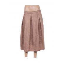 TRICOT CHIC - Jupe mi-longue marron en polyester - Femme - Taille 40 - Modz