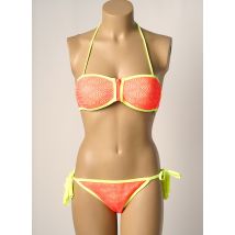 DAG ADOM - Maillot de bain 2 pièces orange en polyester - Femme - Taille 40 - Modz