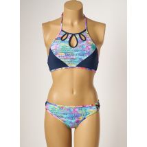 SALÉE - Maillot de bain 2 pièces bleu en polyamide - Femme - Taille 36 - Modz