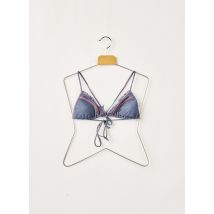 BORABORA - Haut de maillot de bain bleu en coton pour femme - Taille 32 - Modz